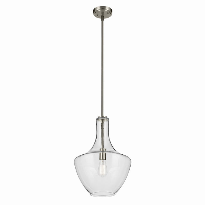 Kichler - 42046NI - One Light Pendant - Everly - Brushed Nickel