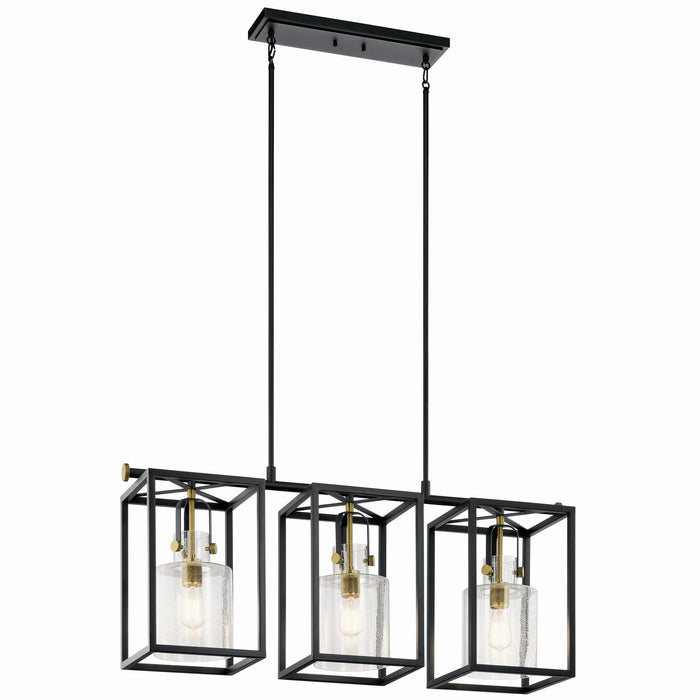 Kichler - 52033NBR - Three Light Linear Chandelier - Kitner - Natural Brass