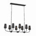 Kichler - 52510BK - Eight Light Linear Chandelier - Adeena - Black