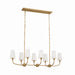 Kichler - 52510BNB - Eight Light Linear Chandelier - Adeena - Brushed Natural Brass