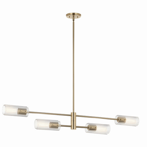 Kichler - 52681CPZ - Four Light Linear Chandelier - Velestino - Champagne Bronze