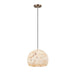 Justice Designs - ALR-6533-BRSS - One Light Pendant - Alabaster Rocks! - Brushed Brass