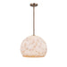 Justice Designs - ALR-6537-BRSS - One Light Pendant - Alabaster Rocks! - Brushed Brass