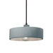 Justice Designs - CER-6460-CONC-MBLK-BKCD - One Light Pendant - Radiance - Concrete