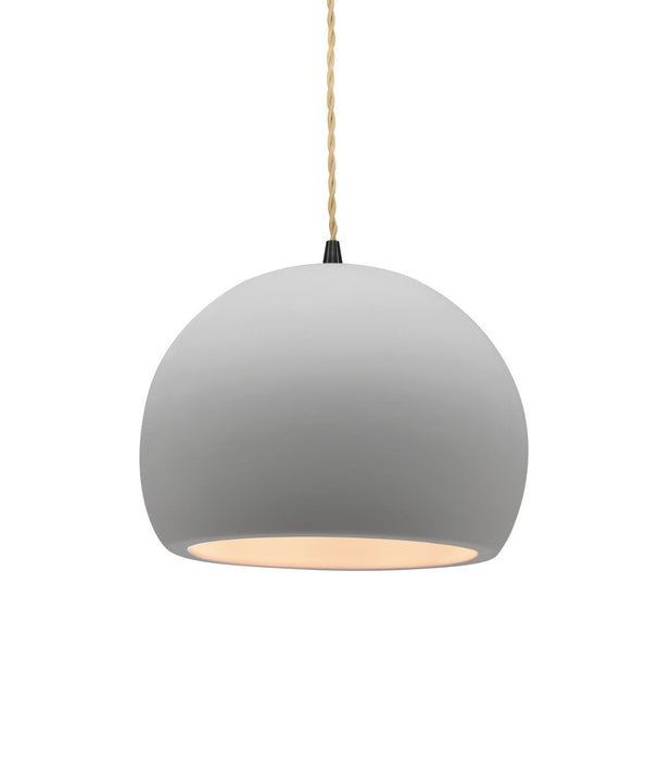 Justice Designs - CER-6530-BIS-MBLK-BEIG-TWST - One Light Pendant - Radiance - Bisque