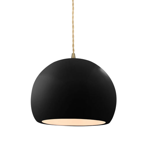 Justice Designs - CER-6530-BLK-ABRS-BEIG-TWST - One Light Pendant - Radiance - Gloss Black