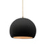 Justice Designs - CER-6530-CBGD-ABRS-BEIG-TWST - One Light Pendant - Radiance - Carbon Matte Black w/ Champagne Gold