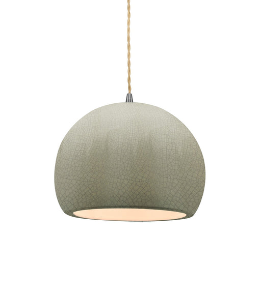 Justice Designs - CER-6530-CKC-NCKL-BEIG-TWST - One Light Pendant - Radiance - Celadon Green Crackle