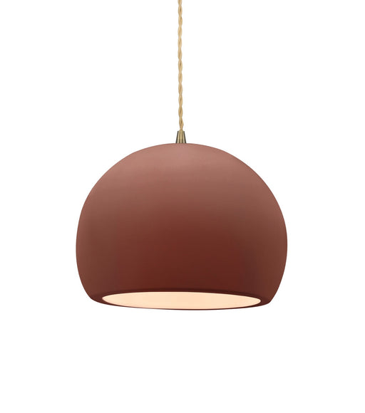 Justice Designs - CER-6530-CLAY-ABRS-BEIG-TWST - One Light Pendant - Radiance - Canyon Clay