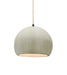 Justice Designs - CER-6530-CRK-MBLK-BEIG-TWST - One Light Pendant - Radiance - White Crackle