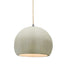 Justice Designs - CER-6530-CRK-NCKL-BEIG-TWST - One Light Pendant - Radiance - White Crackle