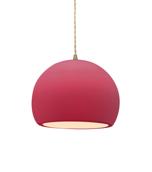 Justice Designs - CER-6530-CRSE-ABRS-BEIG-TWST - One Light Pendant - Radiance - Cerise