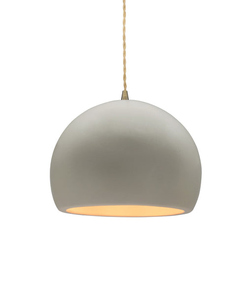 Justice Designs - CER-6530-MAT-ABRS-BEIG-TWST - One Light Pendant - Radiance - Matte White