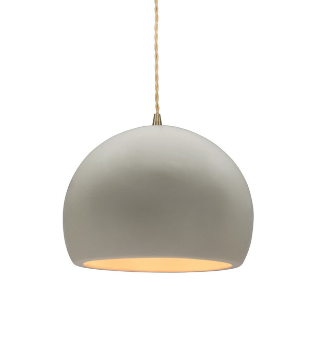 Justice Designs - CER-6530-MAT-ABRS-BEIG-TWST - One Light Pendant - Radiance - Matte White