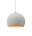 Justice Designs - CER-6530-MTGD-ABRS-BEIG-TWST - One Light Pendant - Radiance - Matte White w/ Champagne Gold