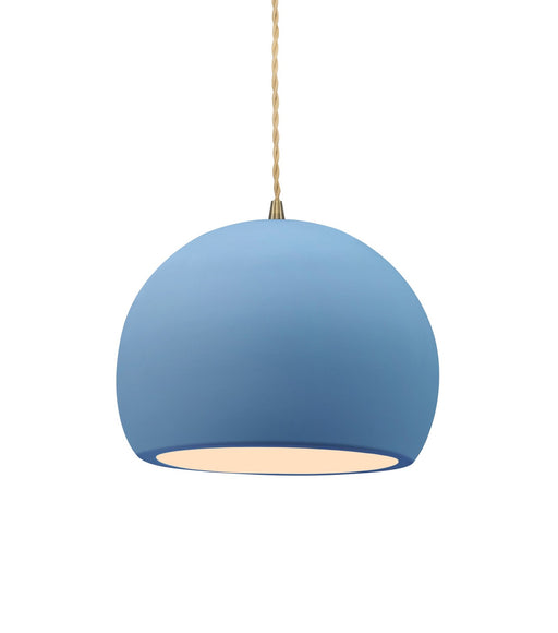 Justice Designs - CER-6530-SKBL-ABRS-BEIG-TWST - One Light Pendant - Radiance - Sky Blue