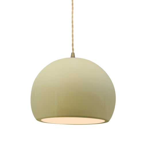 Justice Designs - CER-6530-VAN-ABRS-BEIG-TWST - One Light Pendant - Radiance - Vanilla (Gloss)