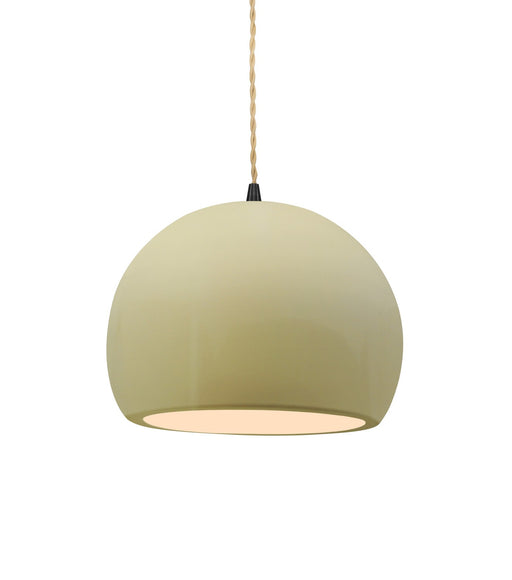 Justice Designs - CER-6530-VAN-MBLK-BEIG-TWST - One Light Pendant - Radiance - Vanilla (Gloss)