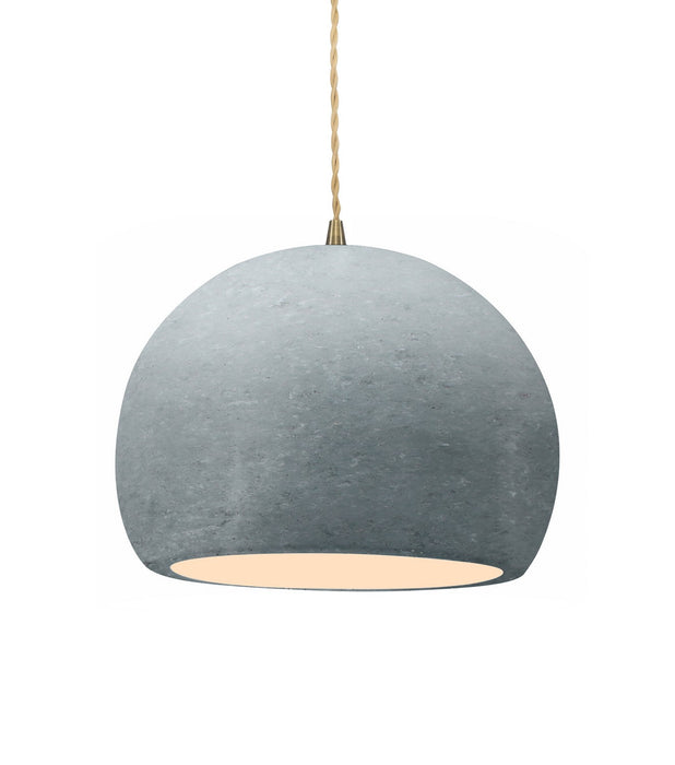 Justice Designs - CER-6533-CONC-ABRS-BEIG-TWST - One Light Pendant - Radiance - Concrete