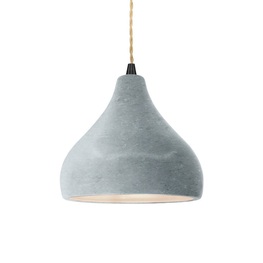 Justice Designs - CER-6560-CONC-MBLK-BEIG-TWST - One Light Pendant - Radiance - Concrete