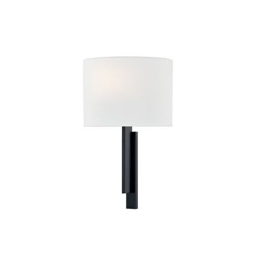 Justice Designs - FAB-4332-WHTE-MBLK - One Light Wall Sconce - Textile - Matte Black