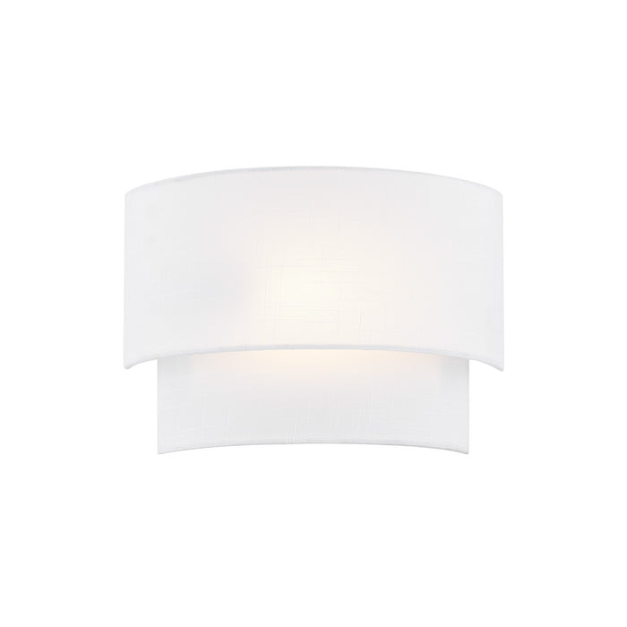 Justice Designs - FAB-5770-WHTE - One Light Wall Sconce - Textile