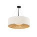 Justice Designs - FAB-9574-CREM-MBLK - Eight Light Pendant - Textile - Matte Black