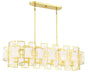 Savoy House - 1-2032-6-260 - Six Light Linear Chandelier - Portia - True Gold