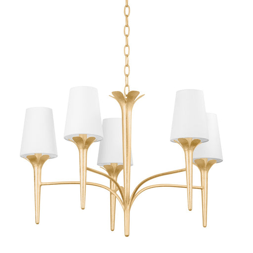 Mitzi - H733805-GL - Five Light Chandelier - Emily - Gold Leaf