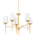 Mitzi - H733805-GL - Five Light Chandelier - Emily - Gold Leaf