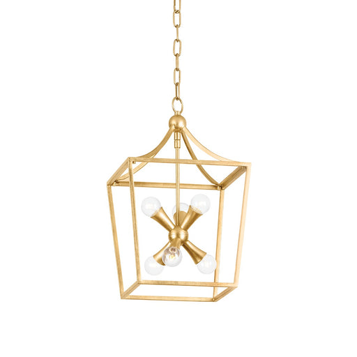 Mitzi - H807706S-VGL - Six Light Lantern - Kendall - Vintage Gold Leaf