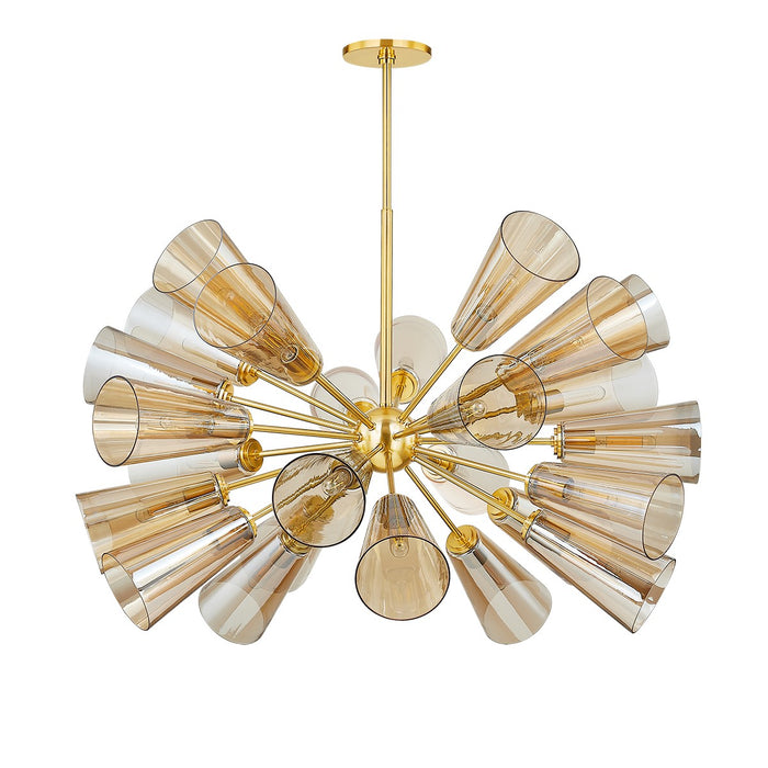 Hudson Valley - 2045-AGB - 25 Light Chandelier - Hartwood - Aged Brass