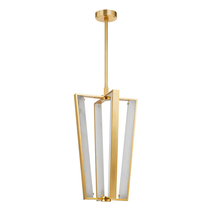 Hudson Valley - 4054-AGB - LED Pendant - Edgemere - Aged Brass