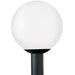 Generation Lighting. - 8254-68 - One Light Outdoor Post Lantern - Outdoor Globe - White Plastic