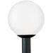 Generation Lighting. - 8252-68 - One Light Outdoor Post Lantern - Outdoor Globe - White Plastic