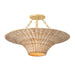 Troy Lighting - C2425-VGL - One Light Semi Flush Mount - Ketan - Vintage Gold Leaf