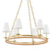 Hudson Valley - 4406-AGB - Six Light Chandelier - Swanton - Aged Brass