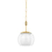 Hudson Valley - 7310-AGB - One Light Pendant - Clementon - Aged Brass