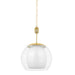 Hudson Valley - 7317-AGB - One Light Pendant - Clementon - Aged Brass