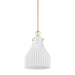 Mitzi - H881701S-AGB - One Light Pendant - Corinthia - Aged Brass