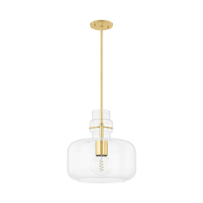 Mitzi - H902701L-AGB - One Light Pendant - Lumi - Aged Brass