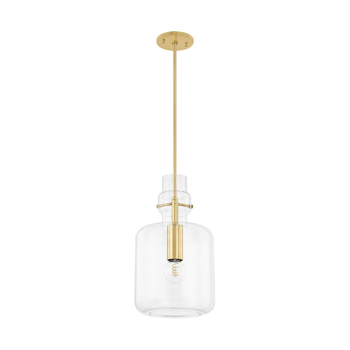 Mitzi - H902701S-AGB - One Light Pendant - Lumi - Aged Brass