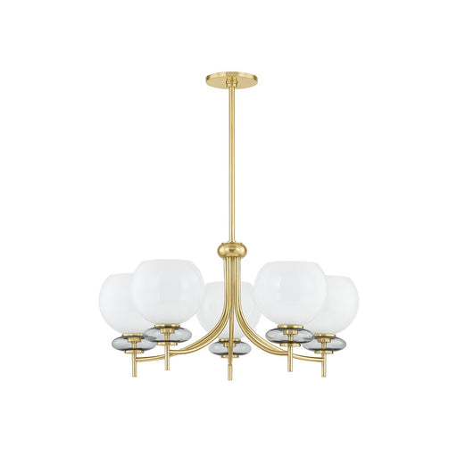 Mitzi - H909805-AGB - Five Light Chandelier - Alexia - Aged Brass