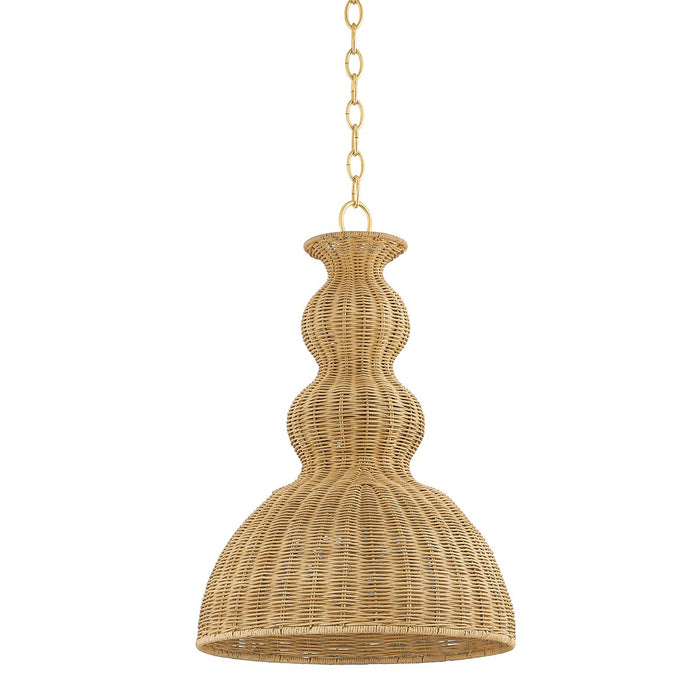 Mitzi - H919701S-AGB - One Light Pendant - Mayla - Aged Brass