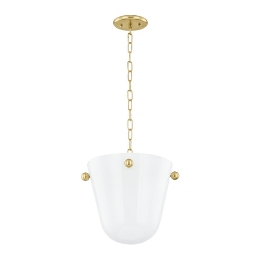 Mitzi - H923701-AGB - One Light Pendant - Rima - Aged Brass