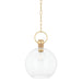 Mitzi - H933701L-AGB - One Light Pendant - Catrine - Aged Brass