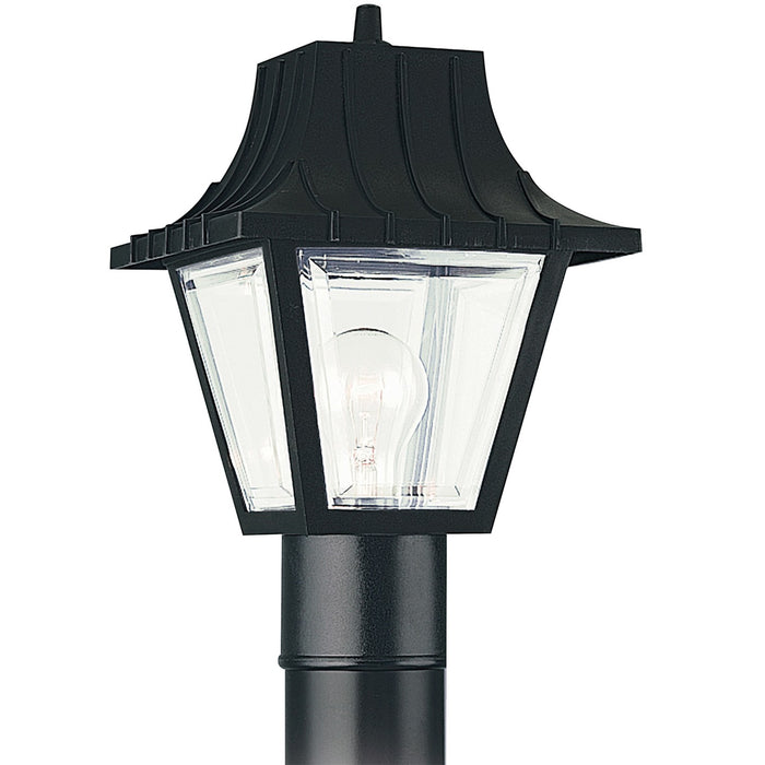 Generation Lighting. - 8275-32 - One Light Outdoor Post Lantern - Polycarbonate Outdoor - Black