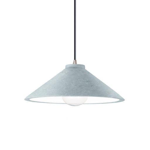 Justice Designs - CER-6240-CONC-NCKL-BKCD - One Light Pendant - Radiance - Concrete