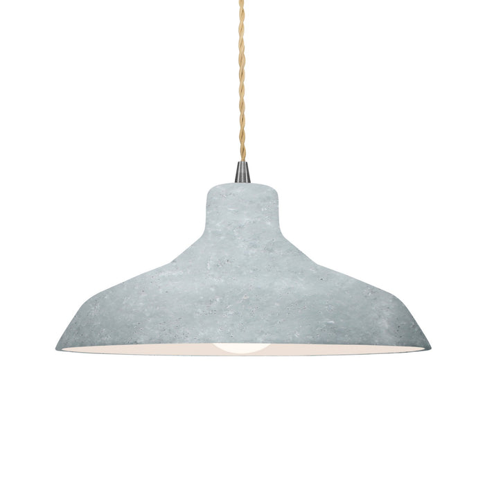 Justice Designs - CER-6263-CONC-NCKL-BEIG-TWST - One Light Pendant - Radiance - Concrete