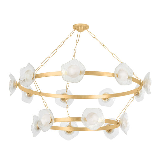 Corbett Lighting - 485-62-VGL - LED Chandelier - Almandine - Vintage Gold Leaf